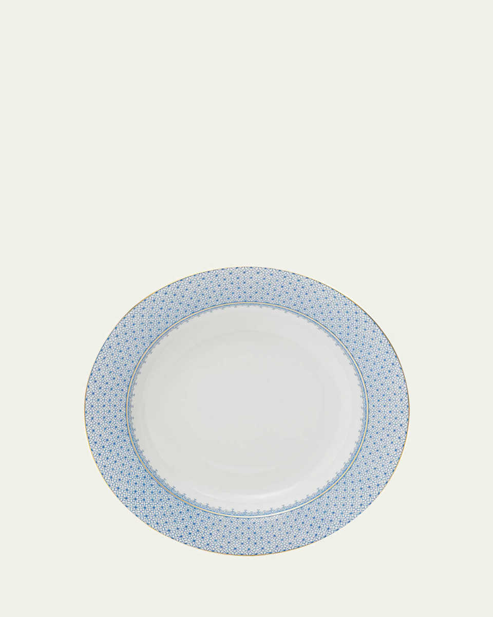 Cornflower Lace Rim Soup Bowl
